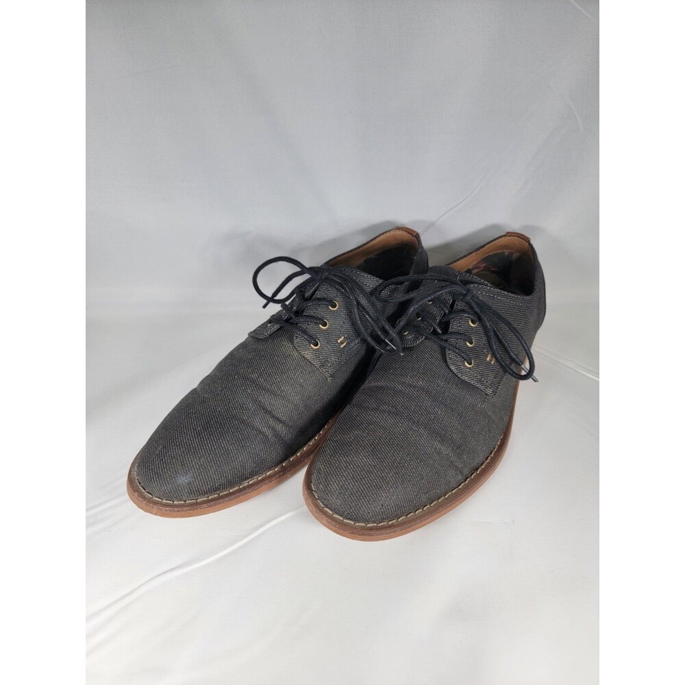Seven 91 Dress Shoes Mens 8 US Oxford Lace Up Low Top Comfort Blue Fabric Casual